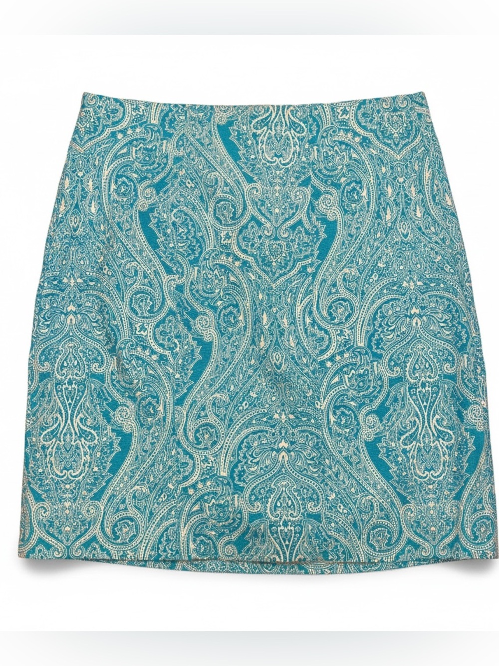 NWOT Jones New York Paisley Skort Medium Turquoise Blue White skirt